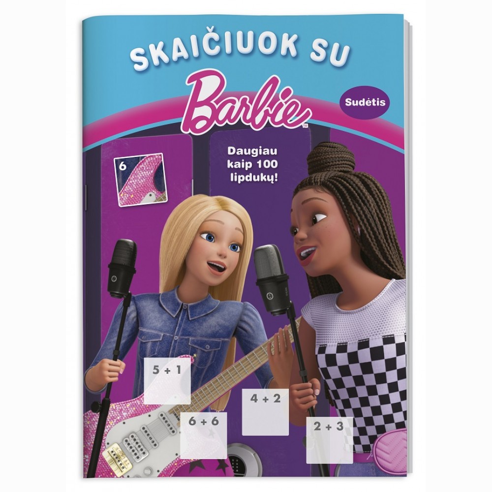 Skaičiuok su Barbie. Sudėtis. Daugiau kaip 100 lipdukų