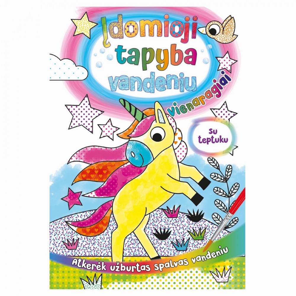Įdomioji tapyba vandeniu. Vienaragiai