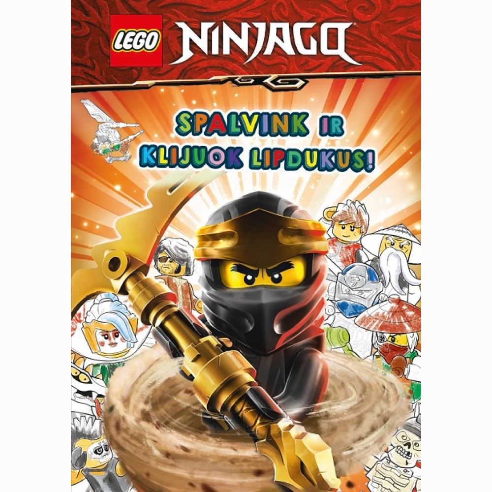 LEGO® Ninjago®. Spalvink ir klijuok lipdukus!