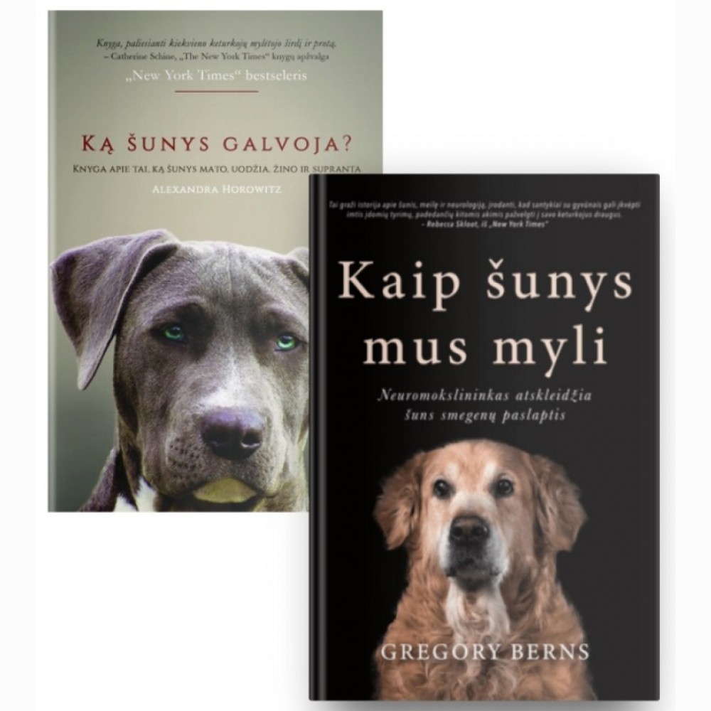 Ką šunys galvoja ir kaip šunys mus myli: dviejų knygų rinkinys apie mūsų augintinius