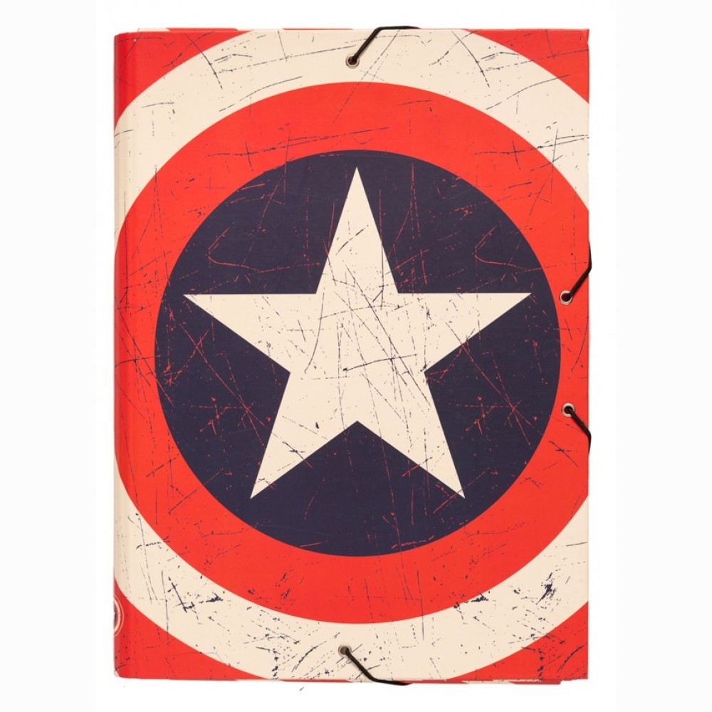 Marvel Captain America Shield kartoninis aplankas su gumele A4