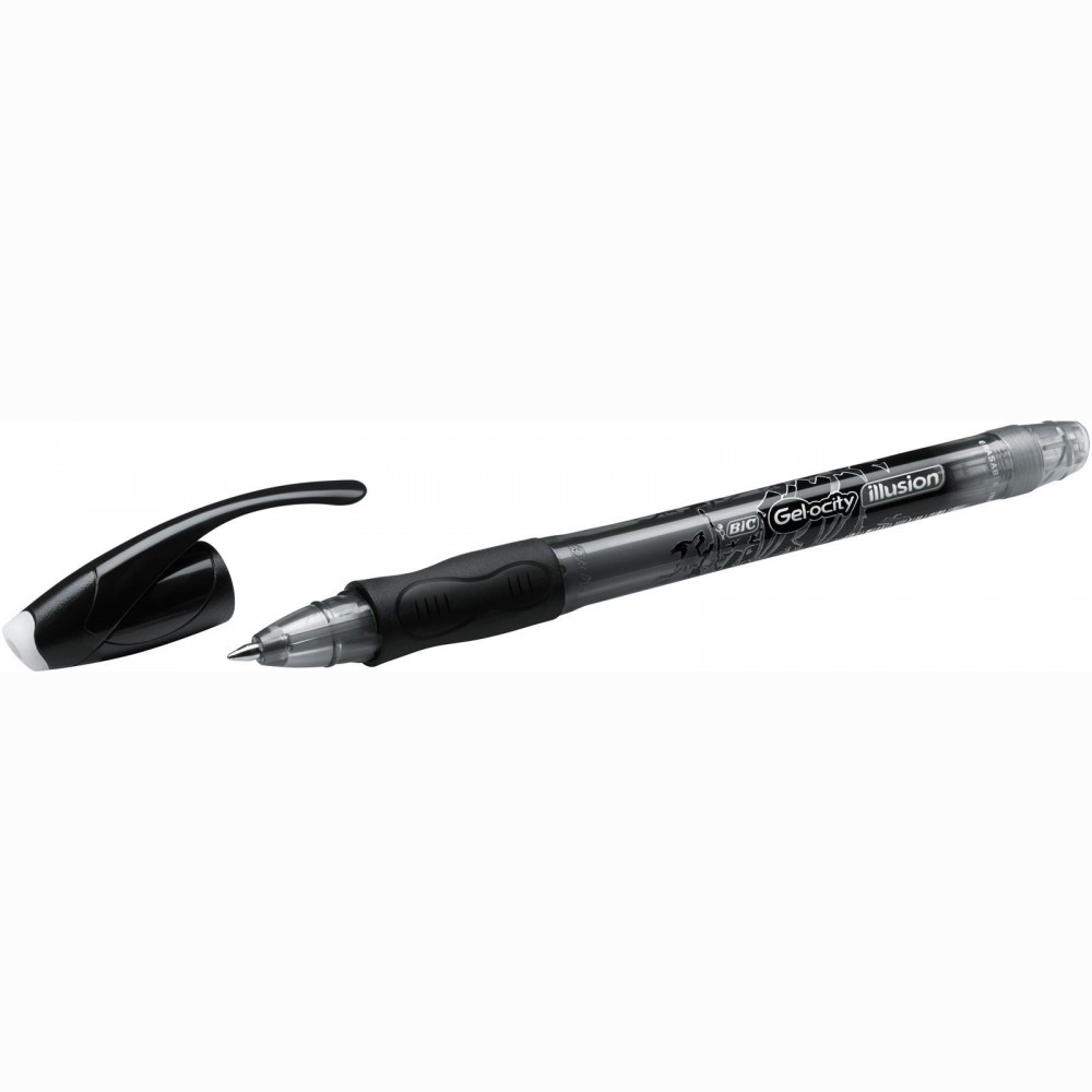 Gelinis rašiklis BIC , nutrinamas, Gelocity Illusion, juodas