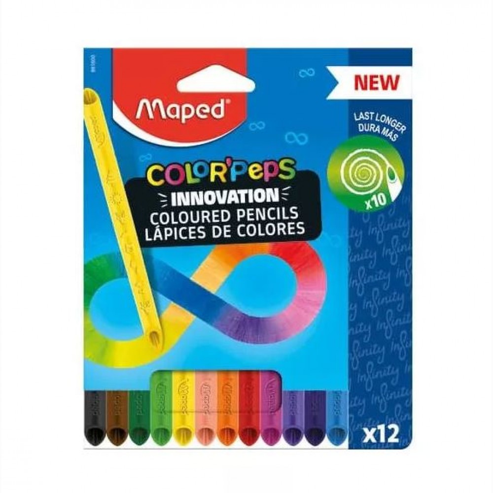 Spalvoti pieštukai Maped Infinity 12vnt.