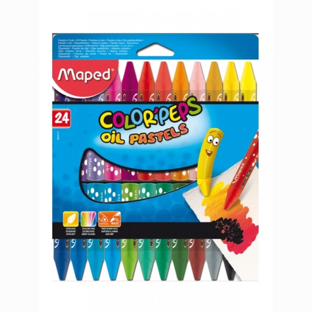 Aliejinės pastelės Maped ColorPeps 24vnt.
