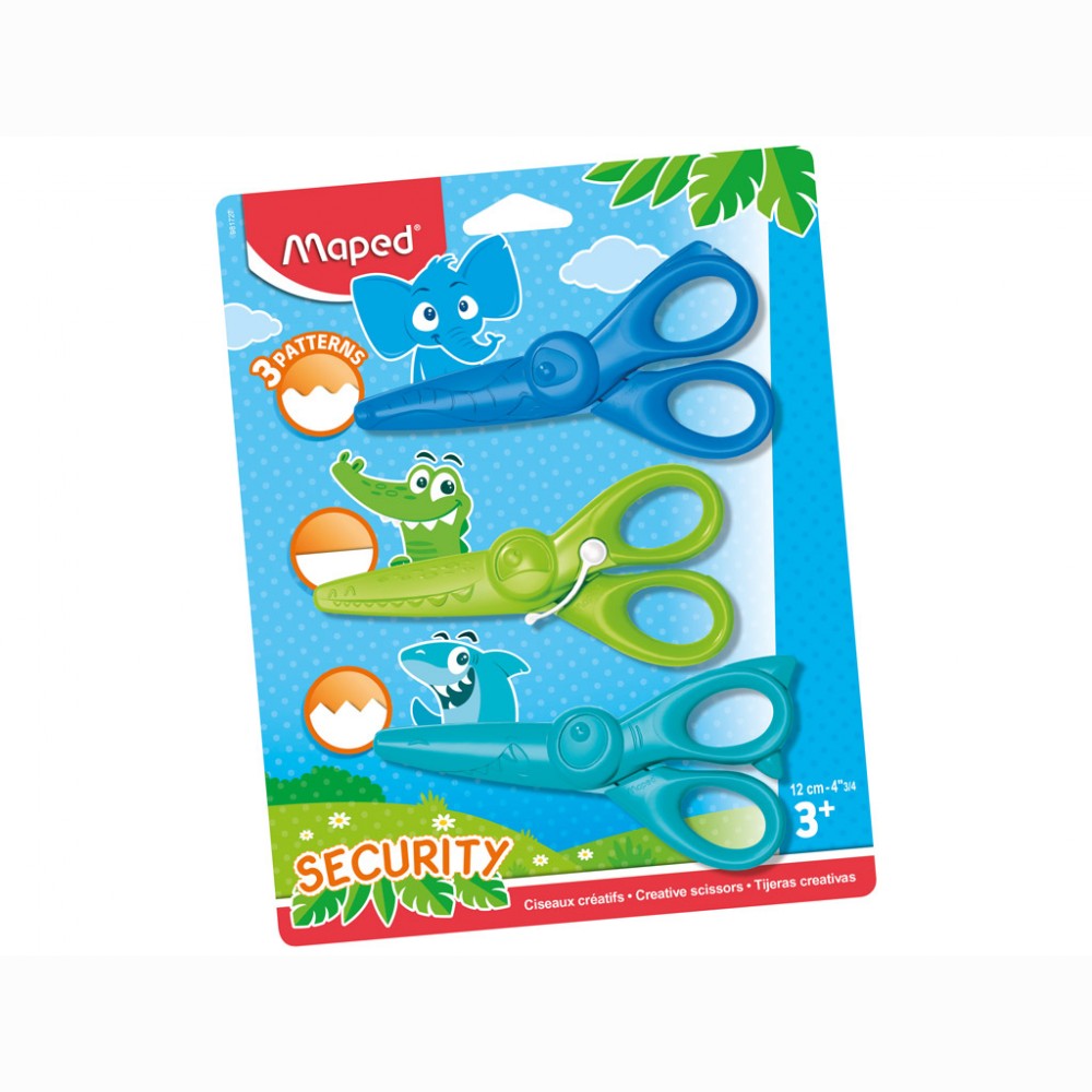 Žirklės Maped KidiCraft plastikinis 12cm 3vnt. blister.