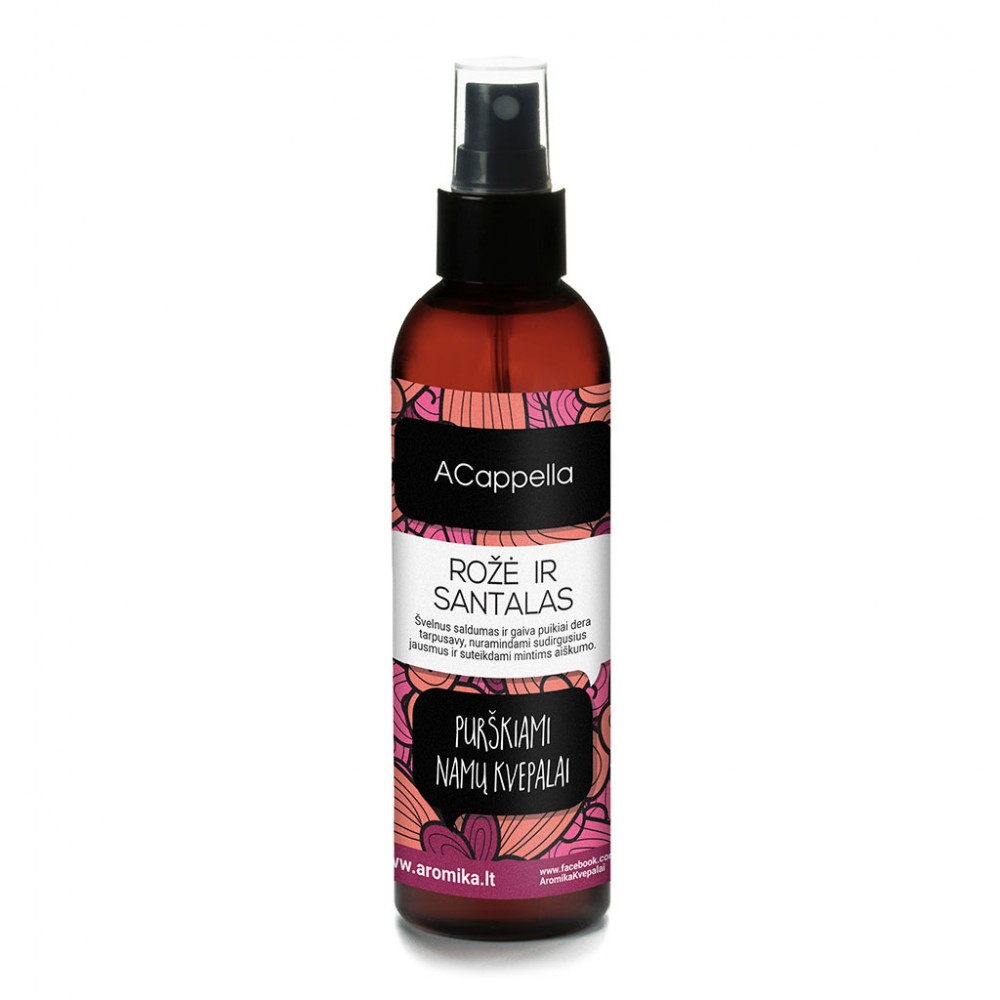 Purškiamas namų kvapas ACappella Rožė ir santalas, 200 ml
