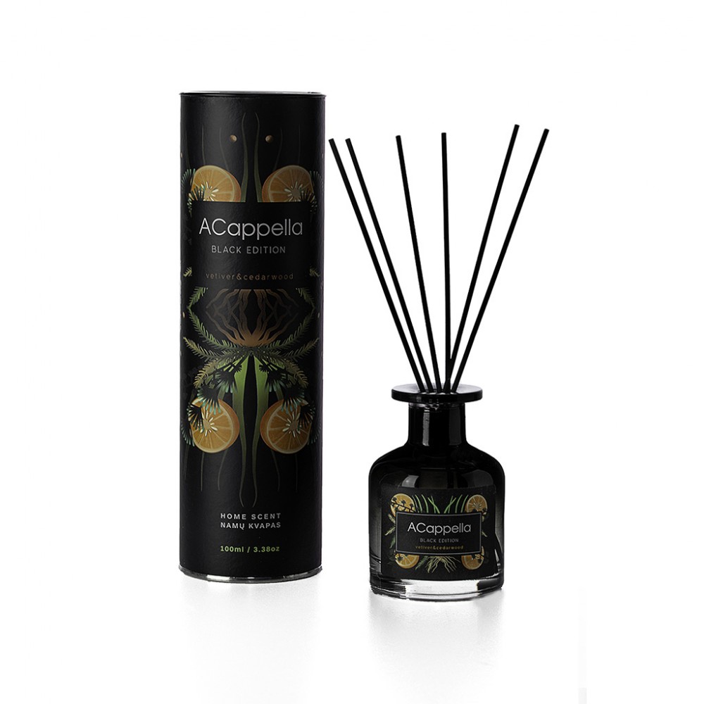 Namų kvapas ACappella BLACK EDITION Vetiver & Cedarwood, 100 ml