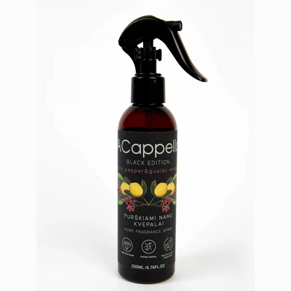 Purškiamas kvapas ACappella BLACK EDITION Pink Pepper & Guaiac Wood, 200ml