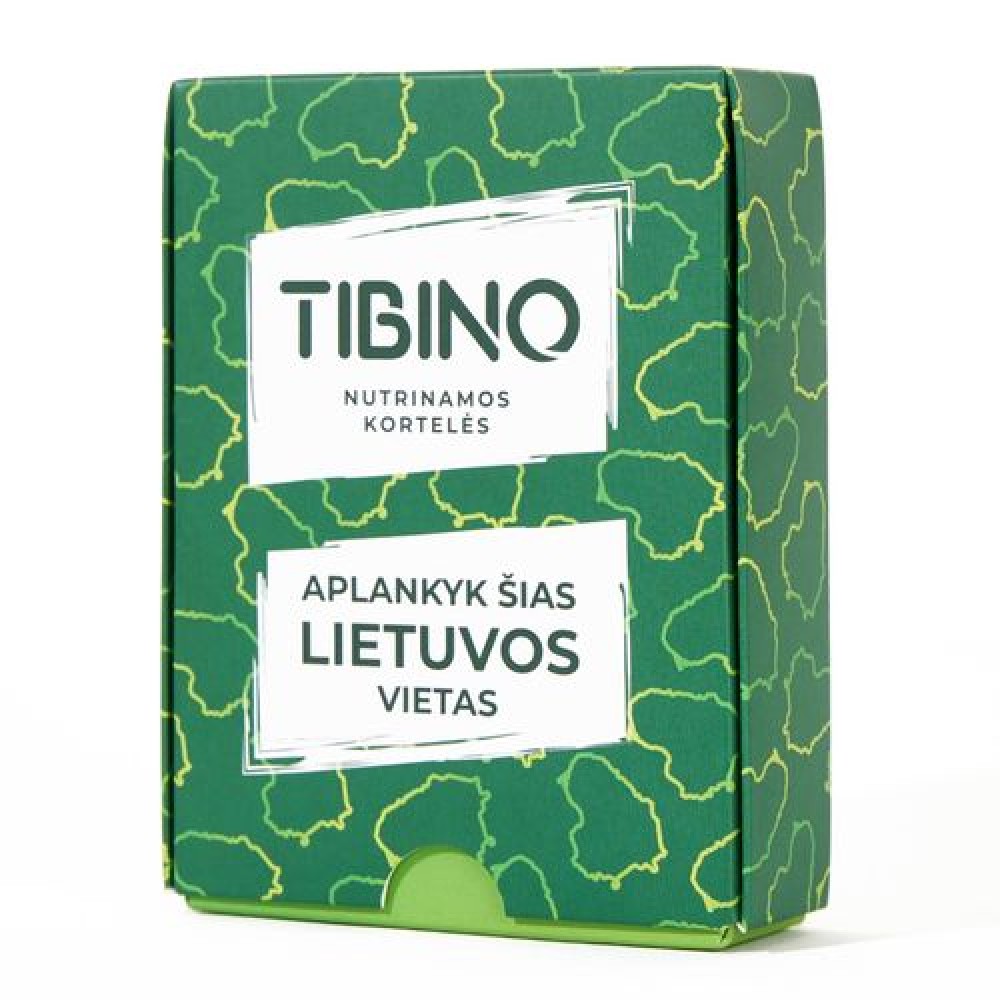 Nutrinamų kortelių rinkinys TIBINO Aplankyk šias Lietuvos vietas