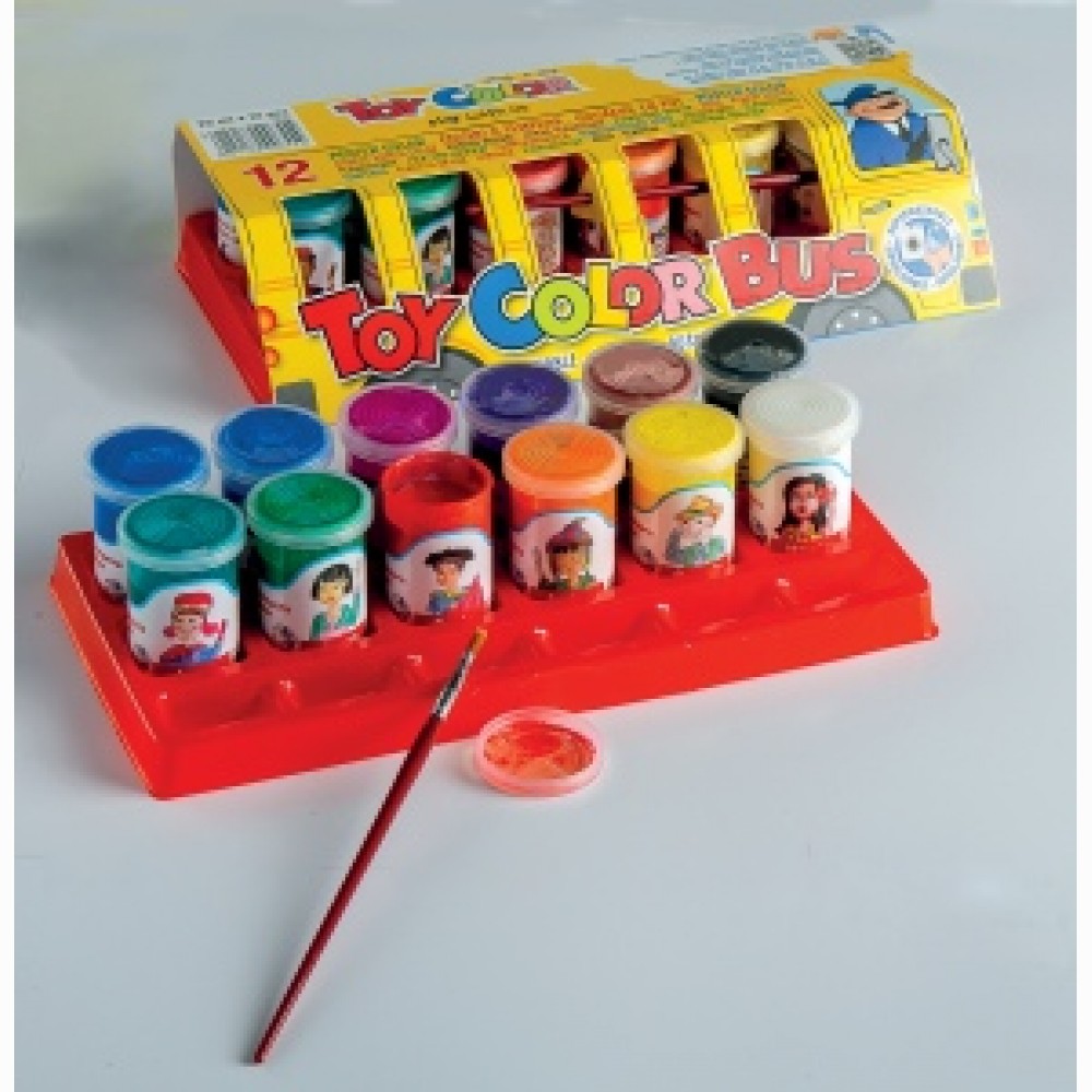 Guašas Toy Color 12x25 ml puikiai plaunamas