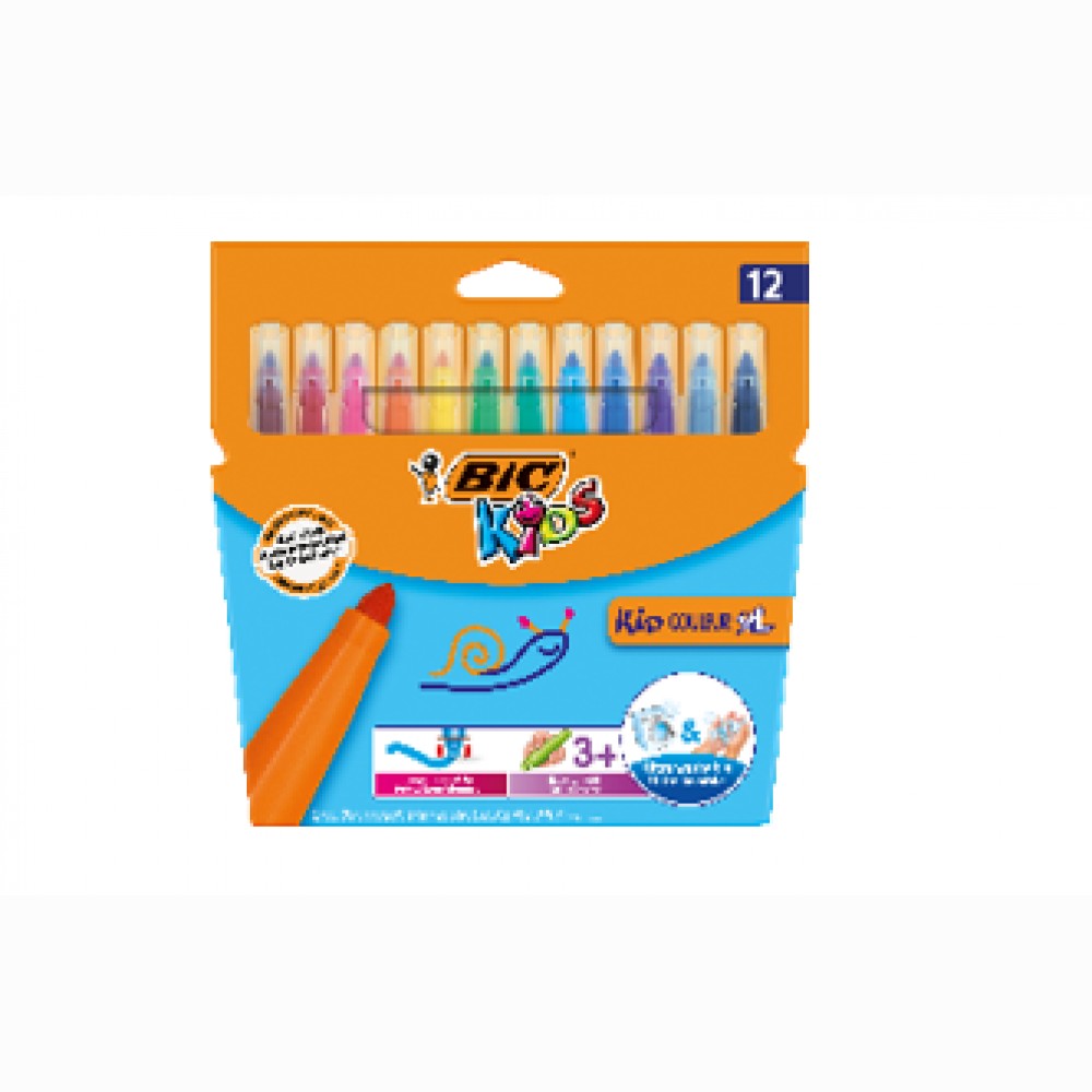 Flomasteriai BIC KID Couleur XL, 12 vnt.