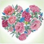 Deimantinė mozaika BLOSSOMING HEART 32x3