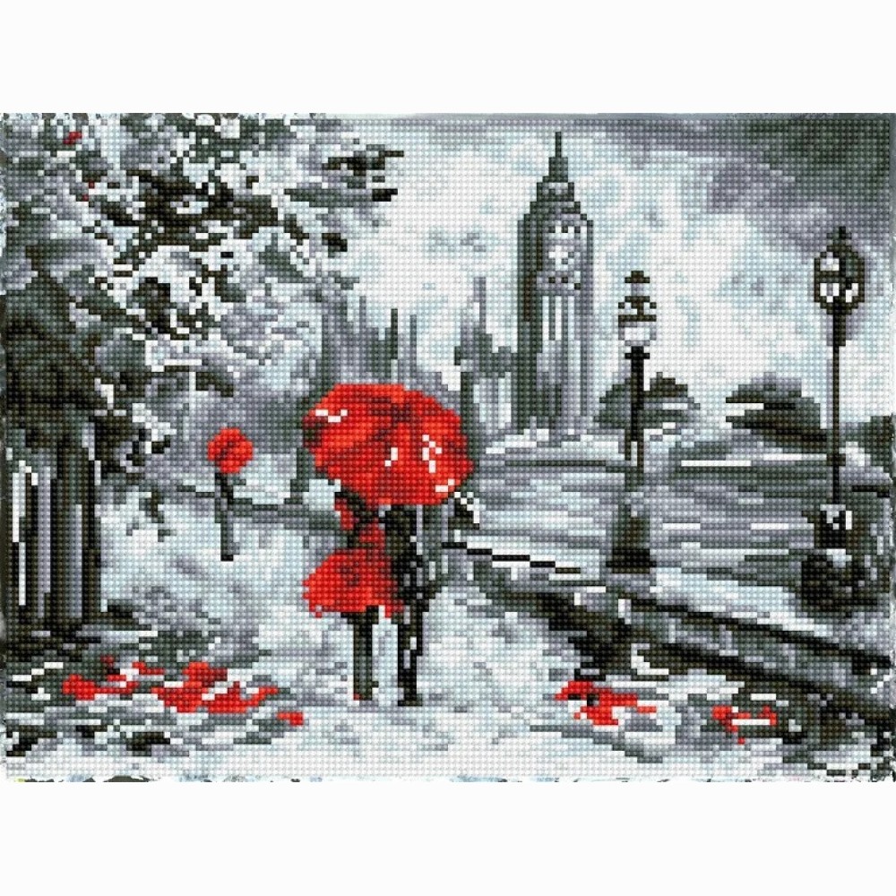Deimantinė mozaika SPLASH OF RED 30x40