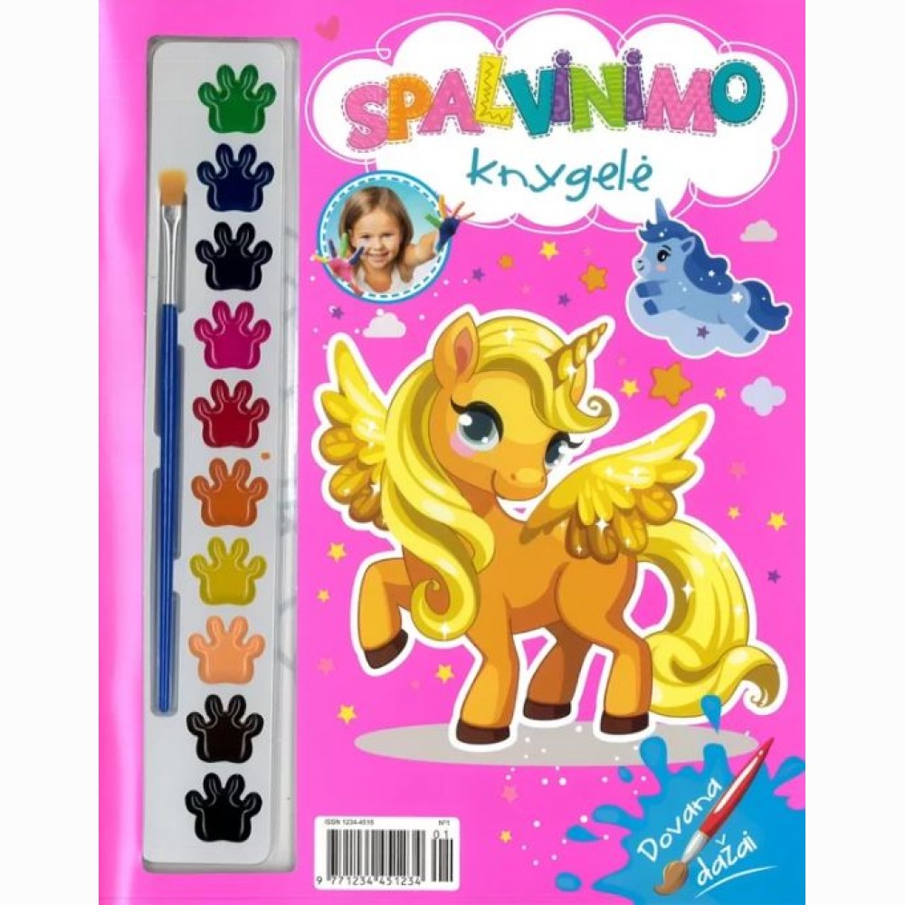 Spalvinimo knygelė. Dovana dažai
