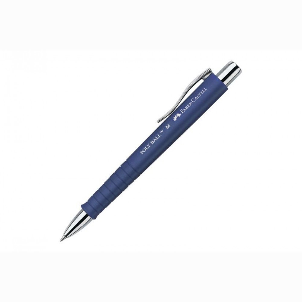 Automatinis tušinukas Faber-Castell Poly Ball, 0.7mm,, mėlynos spalvos, mėlynos spalvos korpusas