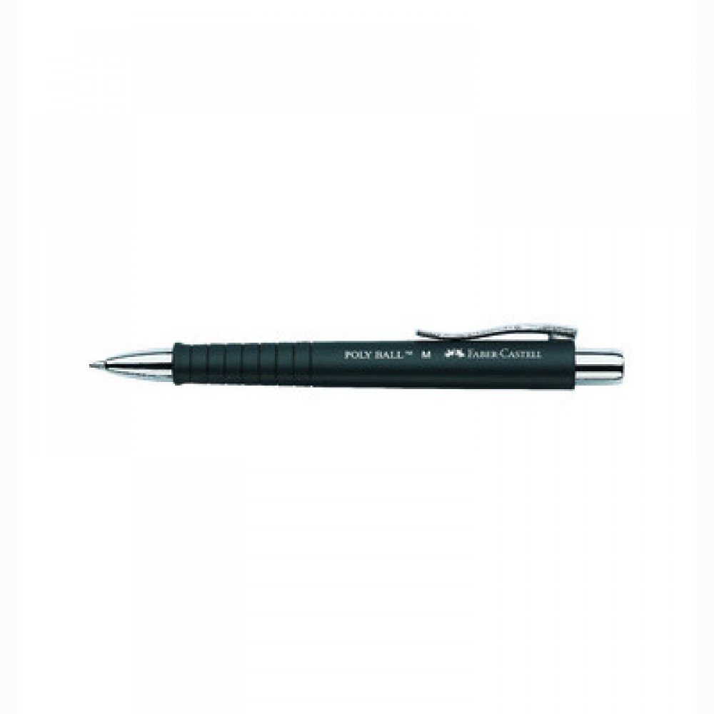 Automatinis tušinukas Faber-Castell Poly Ball, 0.7mm, mėlynos spalvos, juodos spalvos korpusas