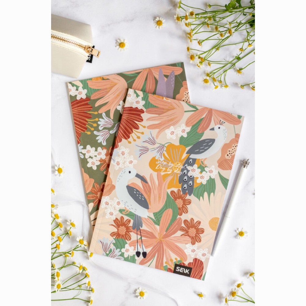 Taškuota užrašinė - JUNGLE & BIRDIES 2 vnt
