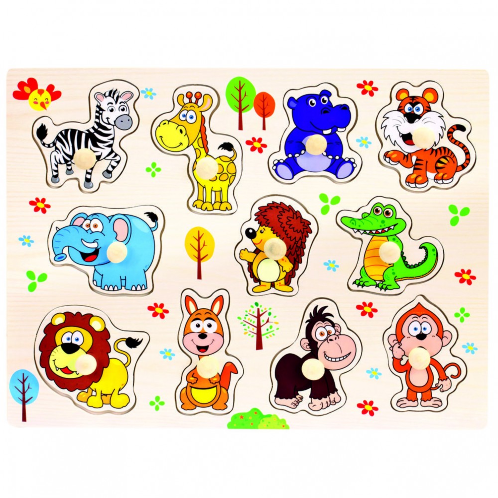 Medinė dėlionė Zoologijos sodas, 2 m.+