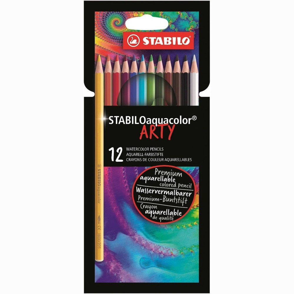 Pieštukai spalvoti akvareliniai ARTY 12vnt.