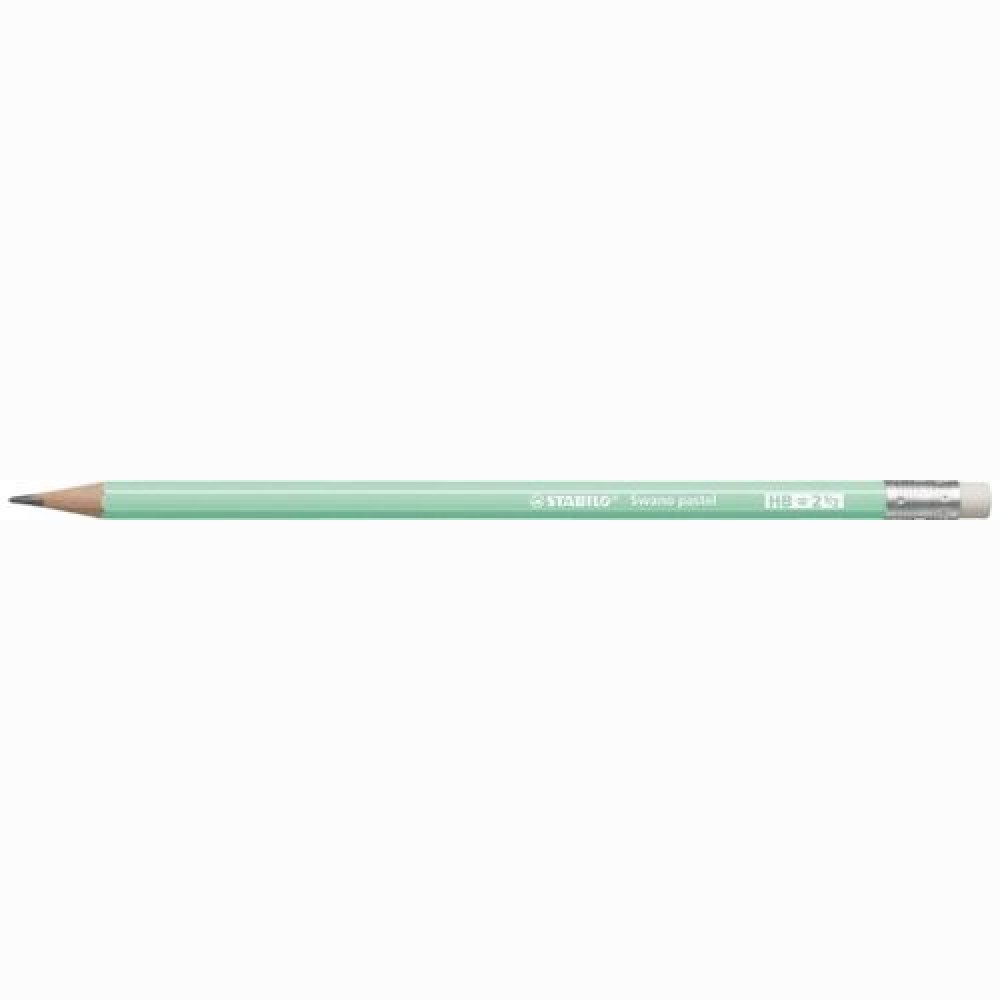Pieštukas Swano pastel HB šv. žalios spalvos su trintuku