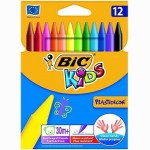 Spalvotos kreidelės BIC PLASTIDECOR 12 spalvų