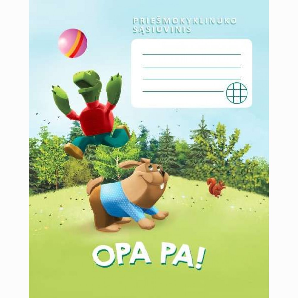 OPA PA! Priešmokyklinuko sąsiuvinis, 12 l., langeliais
