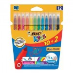 Flomasteriai Bic Color Felt Pens Kid Couleur Box 10+2