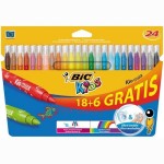Flomasteriai BIC KIDS Couleur  24 spalvų rinkinys , nuplaunami