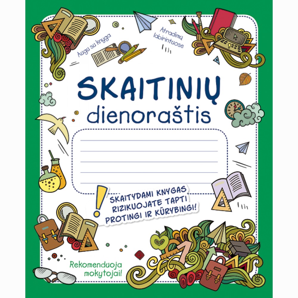 Skaitinių dienoraštis. 24 psl. Perskaityk, nupiešk ir aprašyk, žalios sp.