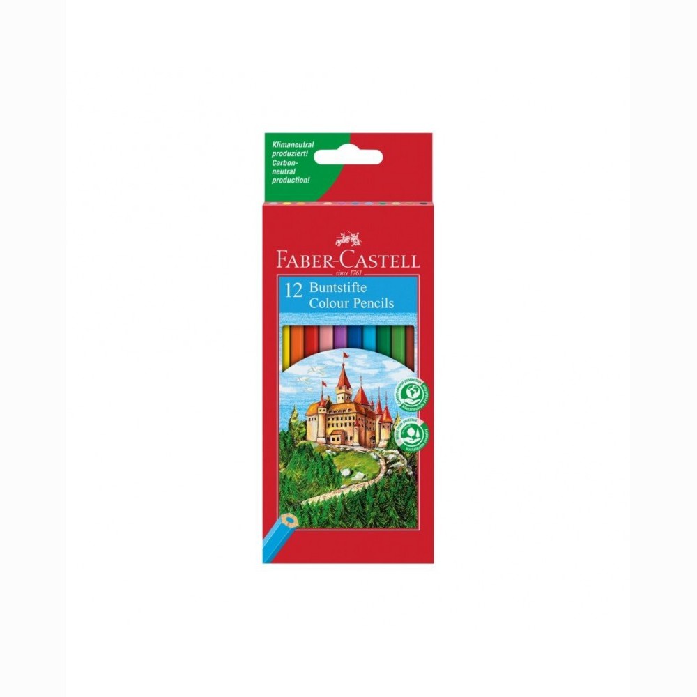 Spalvoti pieštukai FABER CASTELL CASTLE, 12 spalvų