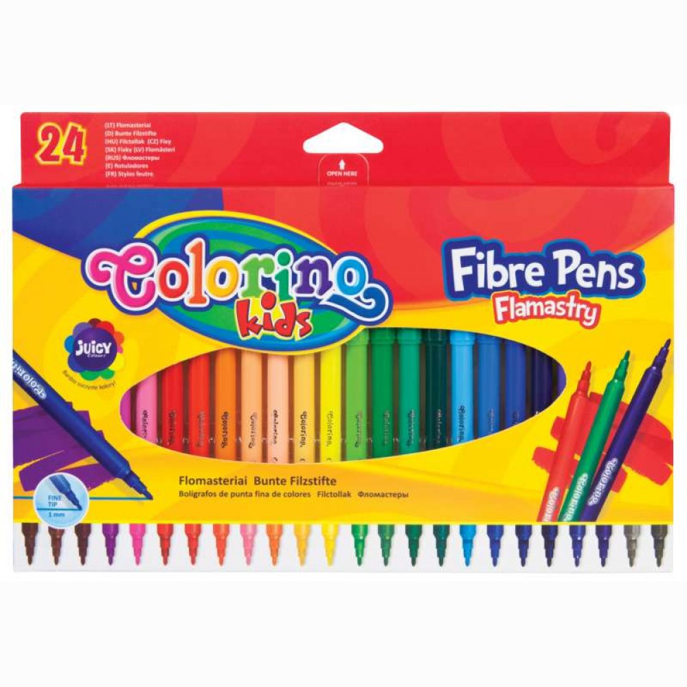 Flomasteriai COLORINO, 24 spalvų, 1 vnt. 