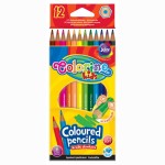 Spalvoti pieštukai COLORINO KIDS, 12 spalvų