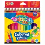 Spalvoti šešiakampiai pieštukai Colorino Kids, 24 spalvų