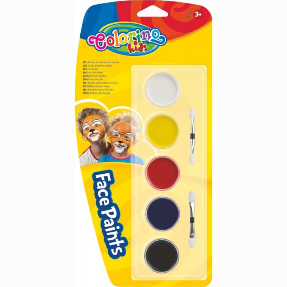 Veido puošybos dažai COLORINO, 5 spalvos