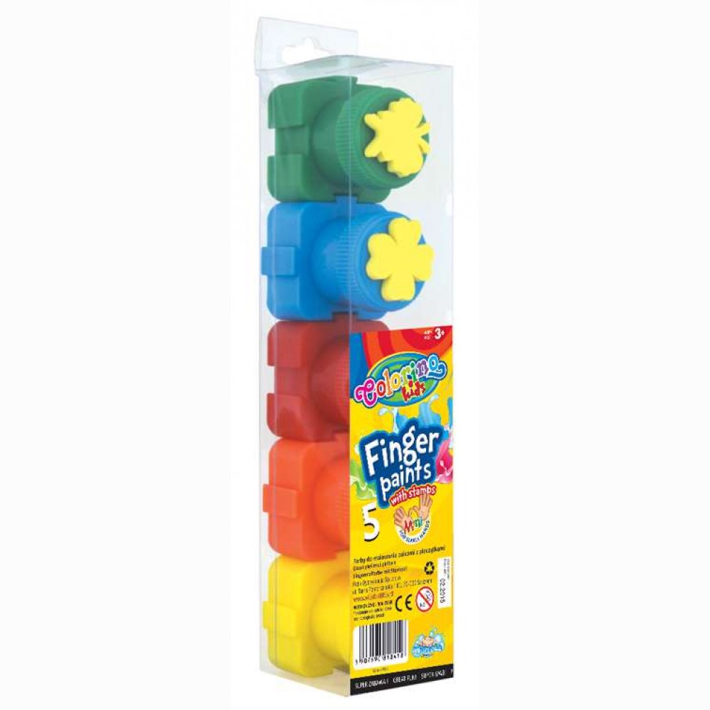 Dažai piešimui pirštais COLORINO, 5 spalvos