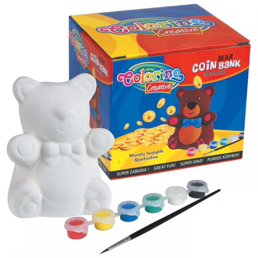 Monetų taupyklė COLORINO MEŠKA 