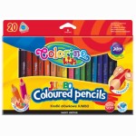 Spalvoti trikampiai pieštukai Colorino Kids JUMBO, 8,9 cm,  20 spalvų