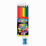 Spalvoti pieštukai 6 neoninių spalvų  Colorino Kids