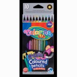 Spalvoti pieštukai 10 metalizuotų spalvų  Colorino Kids