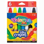 Išsukamos minkštai piešiančios Colorino Kids kreidelės, 6 spalvų