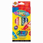 Flomasteriai su antspaudais Colorino Kids, 6 spalvų 