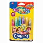 Kreidelės veidui dažyti Colorino Kids metallic 6 spalvų