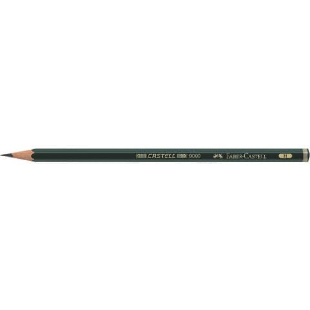 Pieštukas FABER CASTELL 9000, H, be trintuko, padrožtas