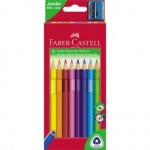 Spalvoti tribriauniai pieštukai FABER CASTELL, 10 spalvų