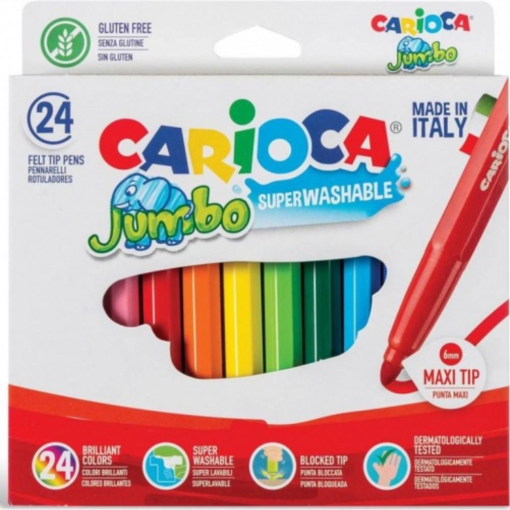 Flomasteriai JUMBO 12sp. CARIOCA CAR40569