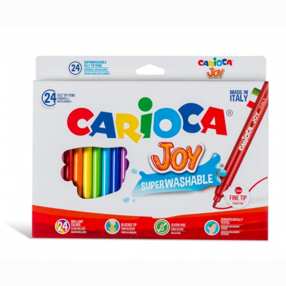 Flomasteriai 24sp.CARIOCA JOY  DUO380 
