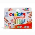 Flomasteriai su štampuku 12 sp. CARIOCA CAR42240 