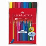 Flomasteriai  FABER CASTELL GRIP, 10 spalvų