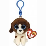 Pliušinis žaislas MUDDLES - brown/white dog clip