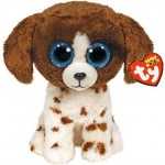Pliušinis žaislas 15,5cm  MUDDLES - brown/white dog reg